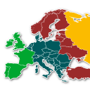 Quiz na mapie Europy - Kraje i