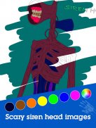 Siren Monster Horror Coloring Book screenshot 0