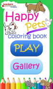Dogs, Cats & Happy Pets Coloring Book Game screenshot 7
