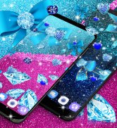 Blue glitter diamond wallpaper screenshot 4