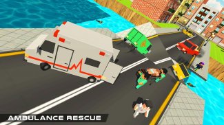 Blocky Army Ambulance Rescue screenshot 9