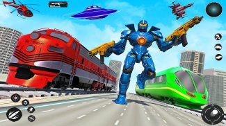Train Robot Transform Car Game screenshot 0
