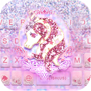 Tema Keyboard Glitter Unicorn screenshot 3
