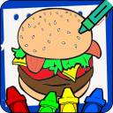 Fast Food Coloring Book Icon