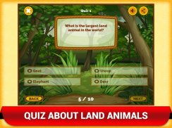 สัตว์สวนสัตว์ป่าแบบทดสอบ App สนุก screenshot 3