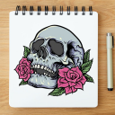 How to Draw Skull Tattoo Easy Icon