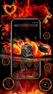 Flaming Car Sports Wallpaper Animasi Tema Peluncur screenshot 3