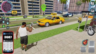 ville Taxi chauffeur sim 2016: multijoueur taxi 3d screenshot 5