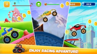 Дети Monster Truck Racing Game Uphill screenshot 10