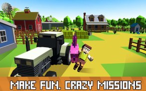 Blocky Pony Farm 3D screenshot 1