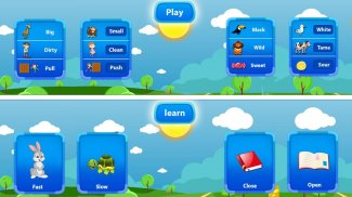 aprender palabras opuestas para niños screenshot 3