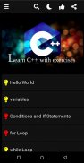 Learn C++ with exercises screenshot 0