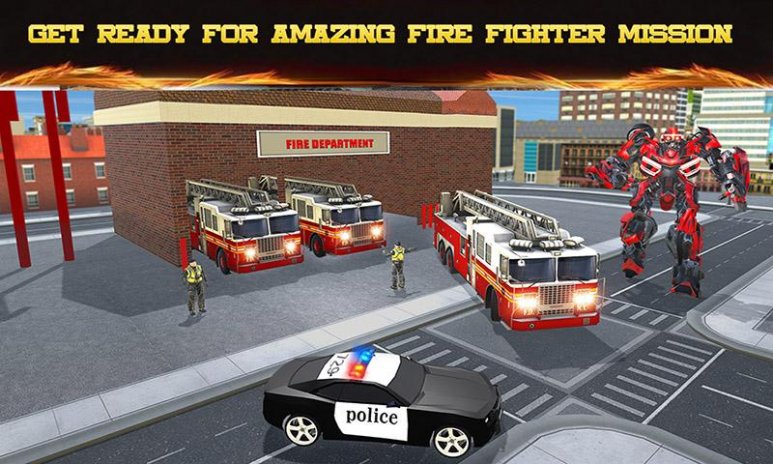 Ny City Fire Fighter Robot Transform Fire Truck 2 1 Descargar Apk