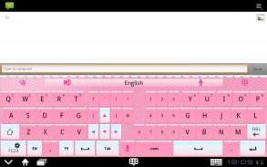 GO Keyboard Pink theme(Pad) screenshot 3