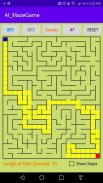 AI Search in Maze Game--BFS/DFS/GreedyBestFirst/A* screenshot 1