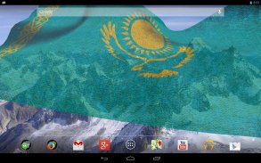 Kazakhstan Flag Live Wallpaper screenshot 0