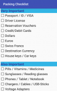 Traveler Packing Checklist screenshot 2