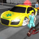 Ambulanza folle driver 3D Icon