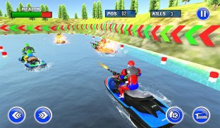 Jet Ski Racing Super Robot Shooting War Game screenshot 4