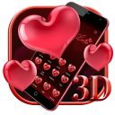 3D Red Love Heart Theme 💖