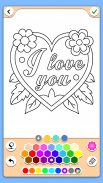 Valentines love coloring book screenshot 0