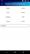 Singular and Plural Words List screenshot 3