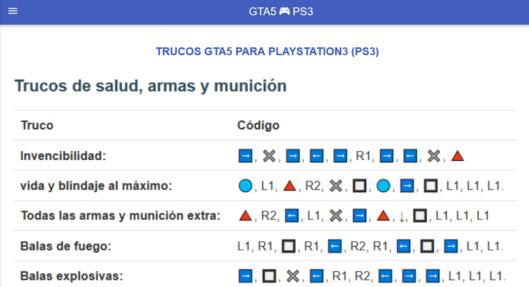 Trucos GTA 5 PS4 Armas ▷➡️ Trucoteca ▷➡️