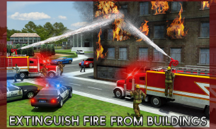 حريق الإنقاذ شاحنة المحاكاة 3D screenshot 1