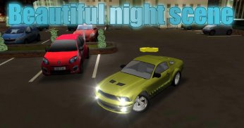 Nuit Voitures Ville Parking 3D screenshot 0