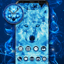 Tema do Lobo de Gelo Azul Icon