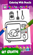 Kitchen Cooking Coloring Pages Drawing Book screenshot 5