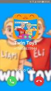 Fake Call Video Live Chat : Eli and Liam Twin Toys screenshot 0