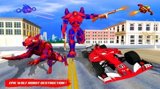 Wolf Robot Car Transform Game screenshot 2