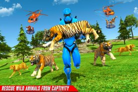 Penyelamatan robot hewan: permainan robot polisi screenshot 5