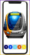 Trains Pixel Art Coloring Book screenshot 7