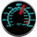 GPS Speedometer in kph and mph Icon