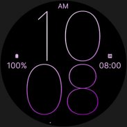 Soft Purple Line Watch Face screenshot 2