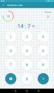 Multiplication table screenshot 2