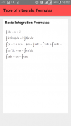 Table of integrals. Formulas screenshot 4