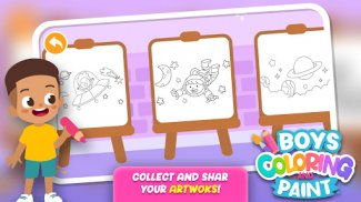 Boys Coloring Games & Paint screenshot 2