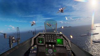 Missão de ataque aéreo de caça a jato 3D screenshot 1