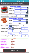 Bricks Calculator (Arch, Circl screenshot 2