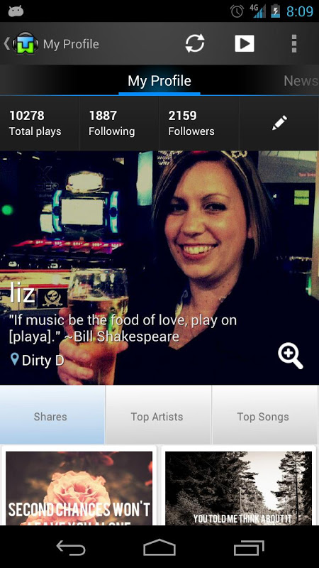 Tunewiki Social Music Player was a mobile app I designed for Android