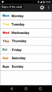 Days of the week screenshot 6