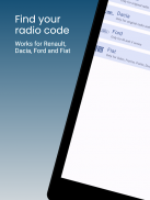 Cod radio pentru Renault Dacia screenshot 3