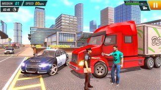 City Truck Driving Simulator Free screenshot 0