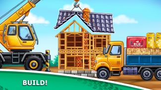 Jeux de camion pour enfants construisez une maison screenshot 1