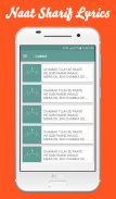 Naat Sharif Lyrics: Milad Sharif(Roman&Urdu Naats) screenshot 2