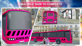 Pink Lady School Bus Driver: Bus Driving Simulator screenshot 2