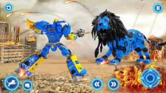 Flying Tank Transform Robot Battle Tank: Lion Game screenshot 3